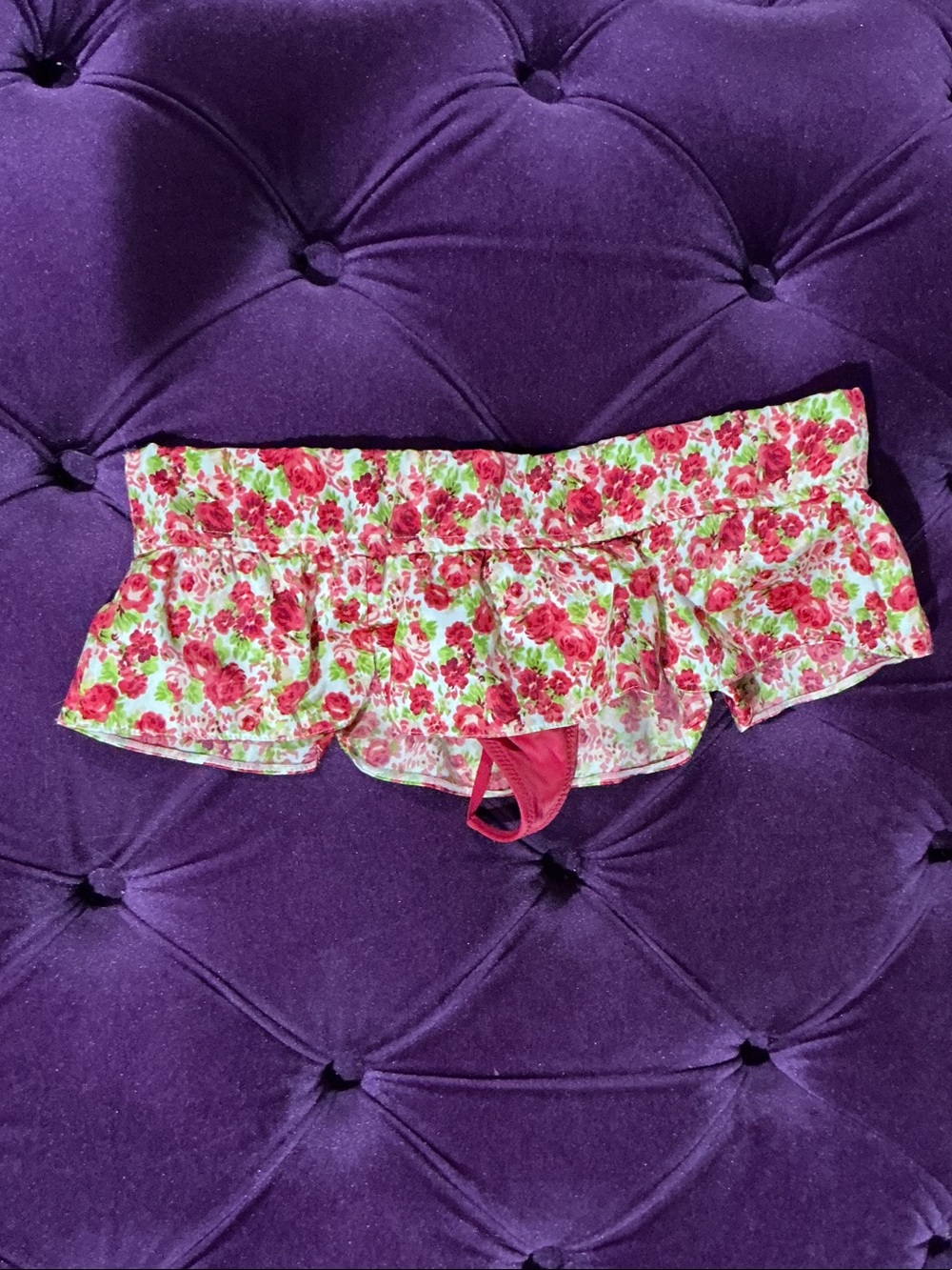 Victoria’s Secret sexy little things floral ruffled thong